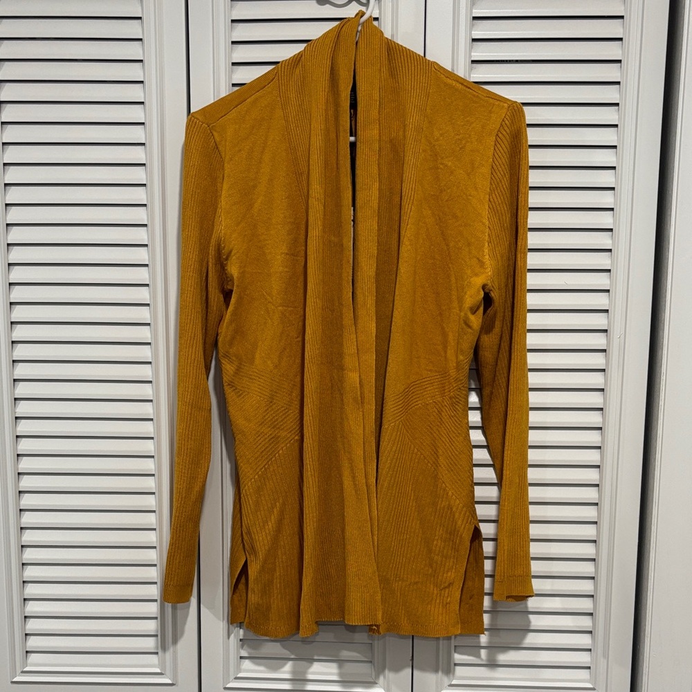 80 Park Mustard Yellow Cardigan